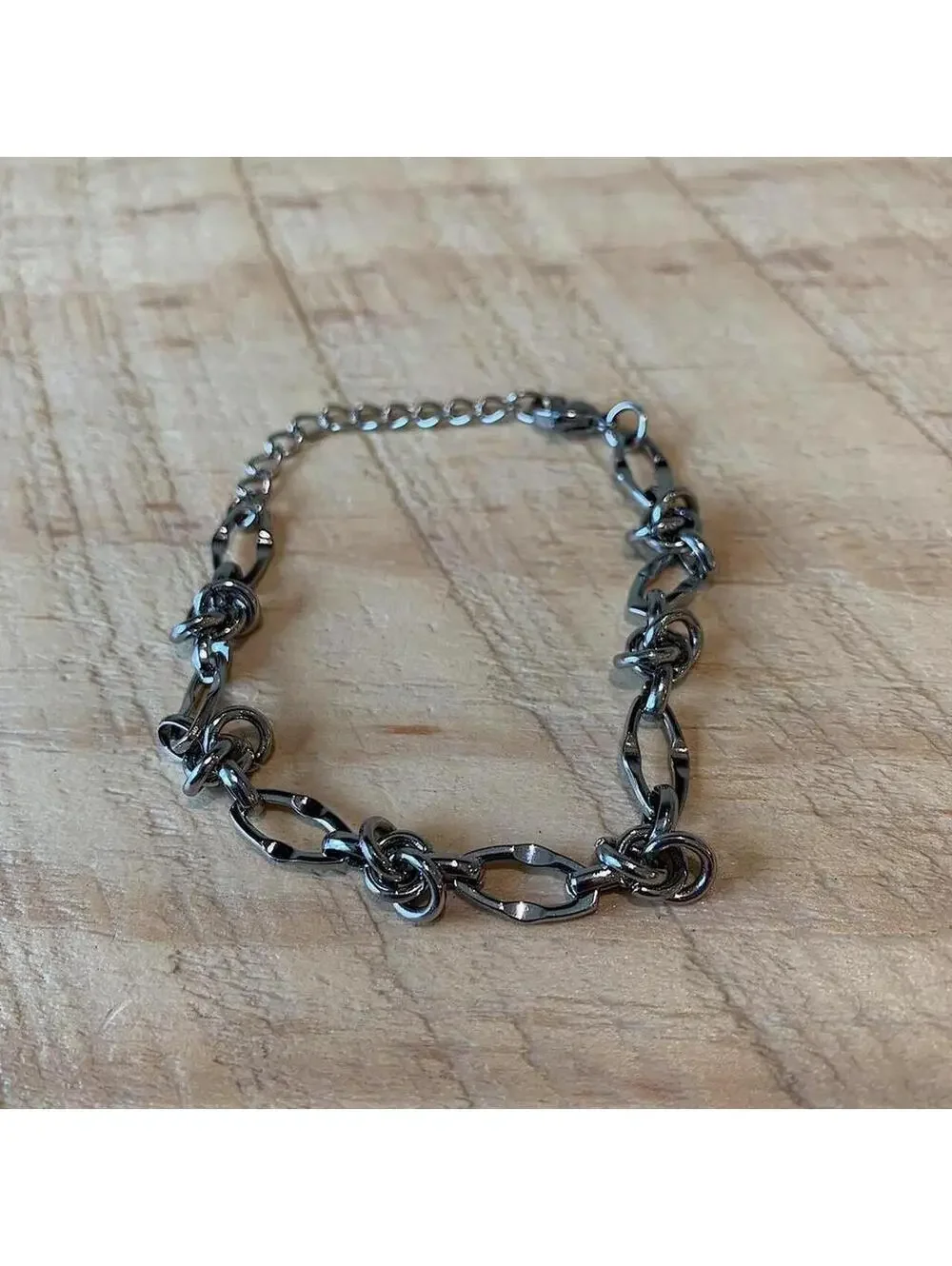Grunge Cyber Futuristic Silver Bracelet